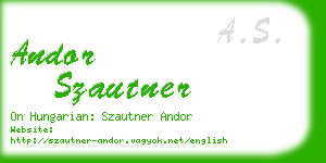 andor szautner business card